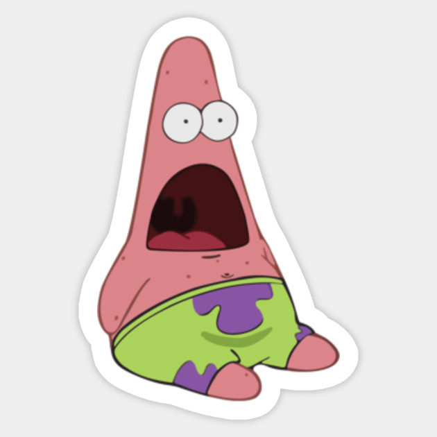 Surprised Patrick Meme  Sticker  TeePublic